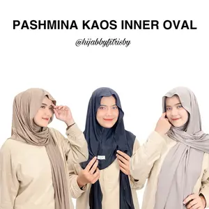 HIJAB PASHMINA 2 in 1 INSTAN JERSEY OVAL INNER TUTUP LEHER|| HIJAB PASHMINA INSTAN JERSEY OVAL PLUS INNER /Pashmina
