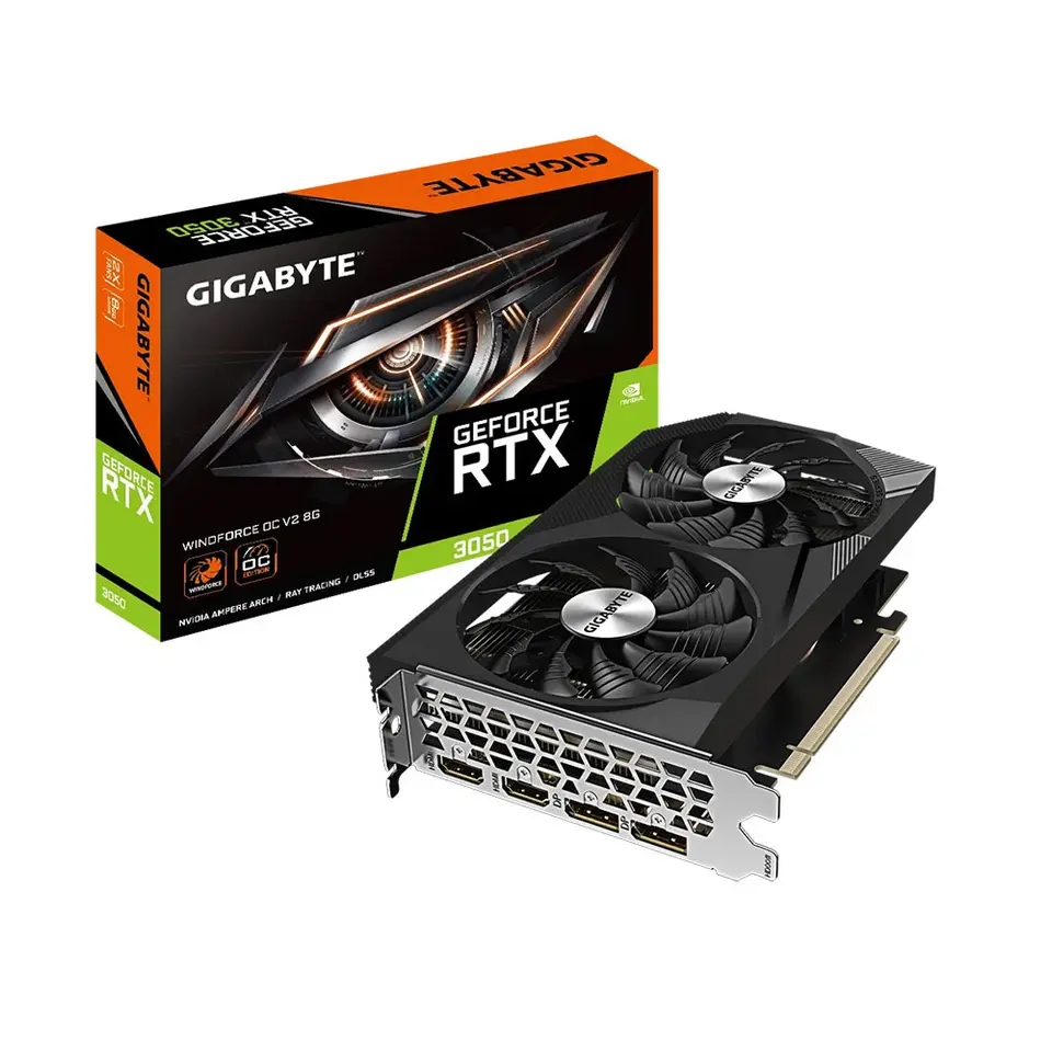 Card màn hình Gigabyte RTX 3050 Winforce OC V2 8GB GV-N3050WF2OC V2 8GD