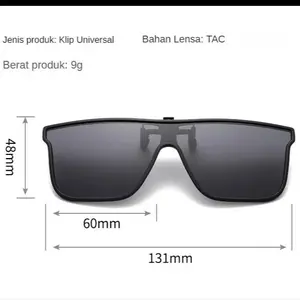 Clip On Jepit Universal Frame Polarized dan Anti UV Klip On Bisa Untuk Semua Kacamata Steam Punk dan Sepeda
