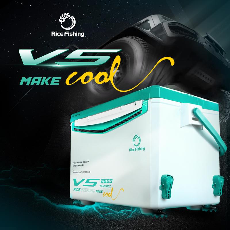 Thùng câu đài V5 Plus 26L Rice Fishing bản nâng cấp cách nhiệt hiệu quả phiên bản mới KK-69