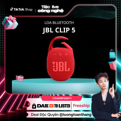 [JBL x Luongtoanthang] Loa Bluetooth di động kháng nước có móc treo JBL Clip 5 - Hàng Chính Hãng