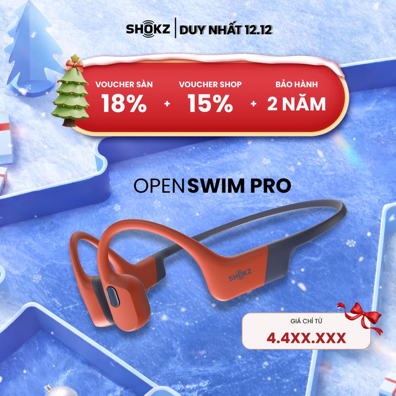   MỚI  Tai Nghe Bơi Lội Truyền Âm Thanh Qua Xương SHOKZ OPENSWIM PRO S710 Bluetooth Kết Hợp Bộ Nhớ MP3 32GB - Bảo Hành 2 Năm Chính Hãng 