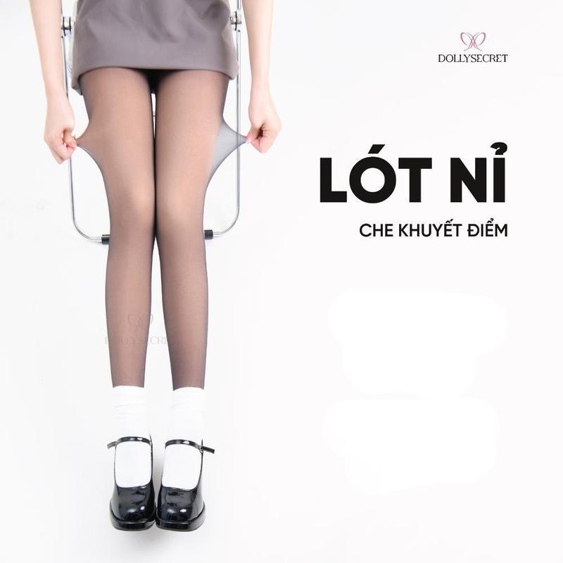 [BH 1 ĐỔI 1] T40 - Quần tất  2 lớp lót nỉ  giữ nhiệt che khuyết điểm hiệu ứng 3D mùa đông DOLLY SECRET ( có Bigsize) siêu dai Nữ Women (quần tất dolly t40) quantat