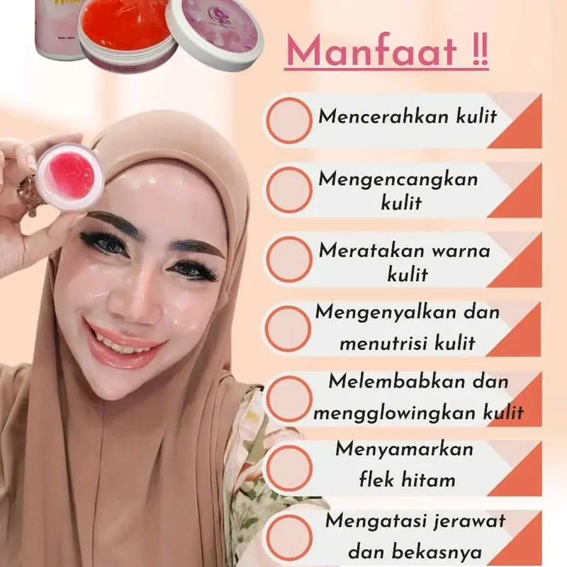 (eceran)GlOWING RED  GEL by D'sars BEAUTY skin.(1 pcs red gel ) untuk semua jenis kulit . berminyak berjerawat dan ber plek.bpom approve .dok.oky approve Mencerahkan Perawatan Pelembab 6