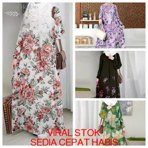 Jubah Muslimah Longgar Terbaru 2026 Menutup Aurat Cantik Pakaian Muslimah Moden untuk Gaya Sopan dan Selesa Sesuai Syariat dengan Poket Sisi Fesyen Anabia Budak Embroidery Lace Cey Kosong Corak Bunga Premium Emboss Bamboo Dress Style Kebaya