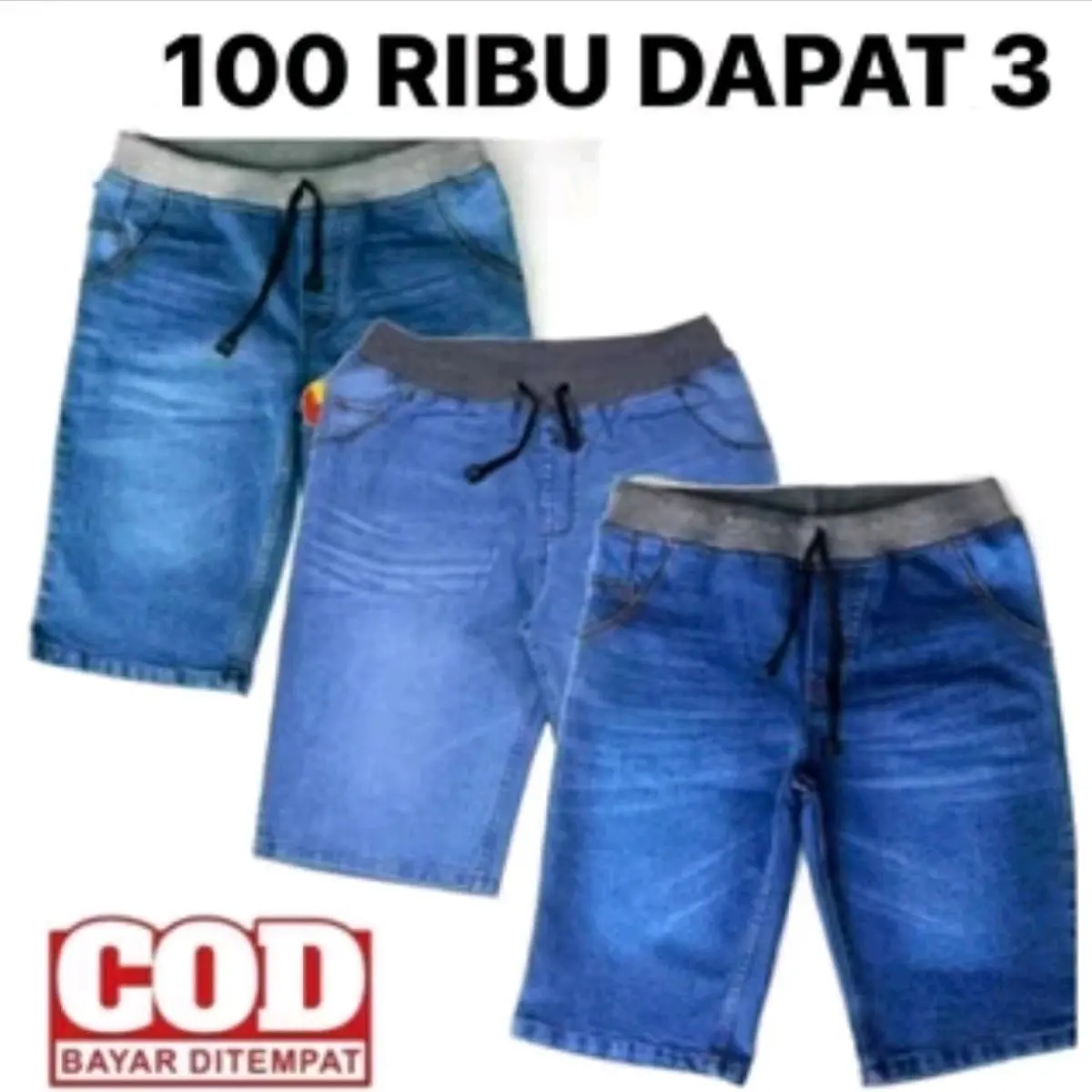 PAKET 100 RIBU DAPAT 3 PCS CELANA PENDEK CHINOS JEANS MELAR TERMURAH