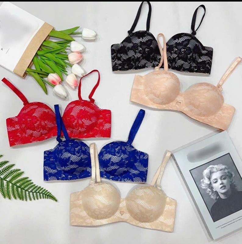  Combo 4 Áo Lót Đúc Su Phối Ren Không Gong Đệm 2p Hình Bàn Tay Nâng Đẩy A222 - THỦY BIKINI  Nữ Bra 