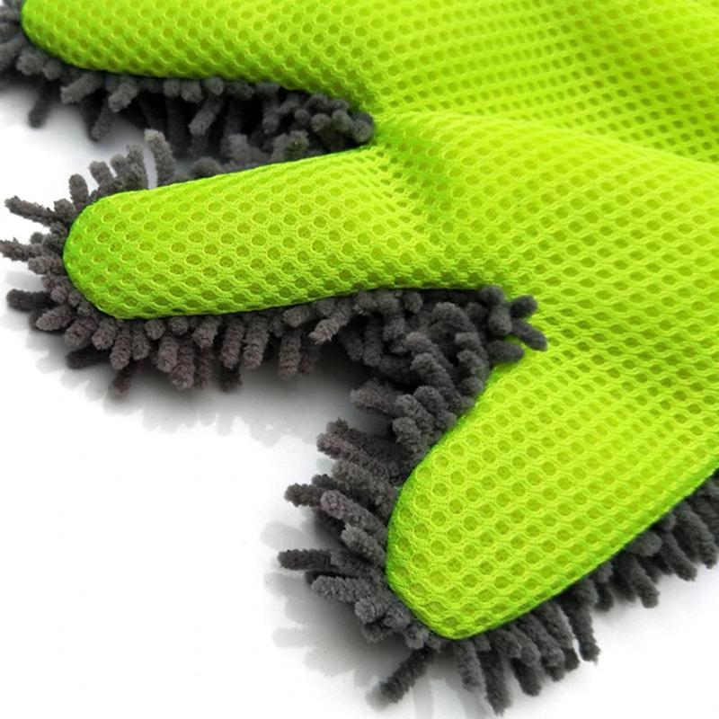 Product Introduction of 5-Finger Soft Car Washing Gloves Cleaning Brush for Car and Motorbike Washing Drying Towels Car Styling 5