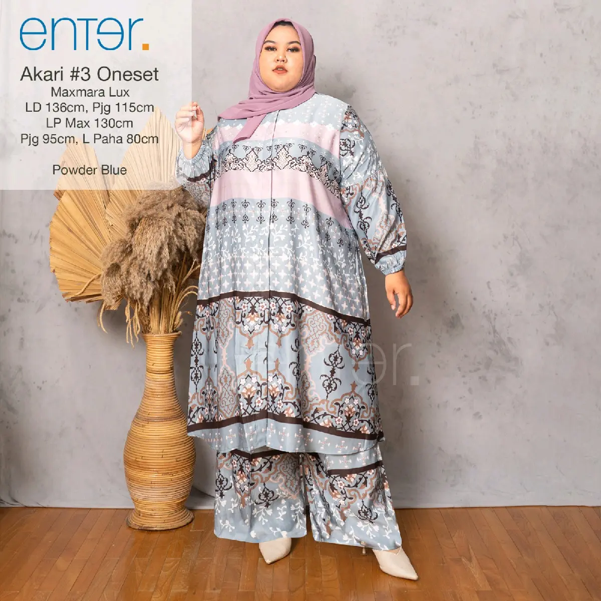 akari set setelan celana wanita super jumbo ORI enter