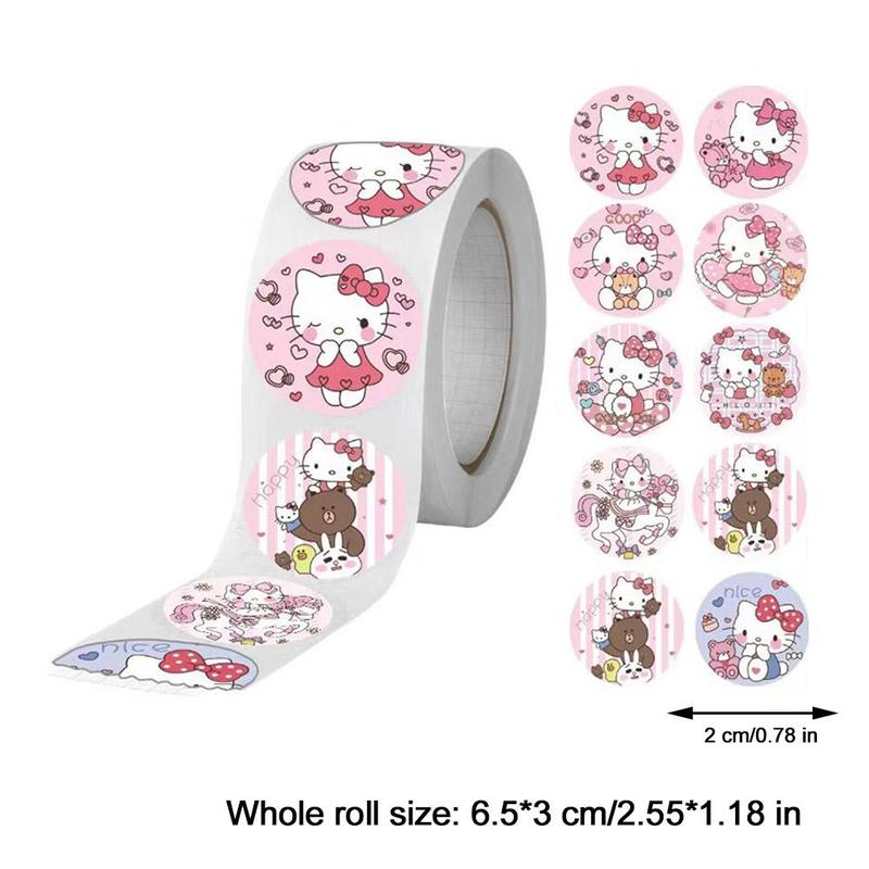 Cuộn Nhãn Dán Hoạt Hình Kuromii, 500 Cái / cuộn, 6 Chioces Cho Bạn, 6.5 * 3 Cm, Giấy, Chất Liệu Sổ Tay 1
