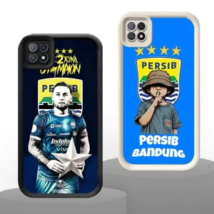 PW-25 Persib Bandung Soft Casing untuk OPPO Reno A93 A35 A15 4F A54 A16K A15s F17 A16E Pro 2021