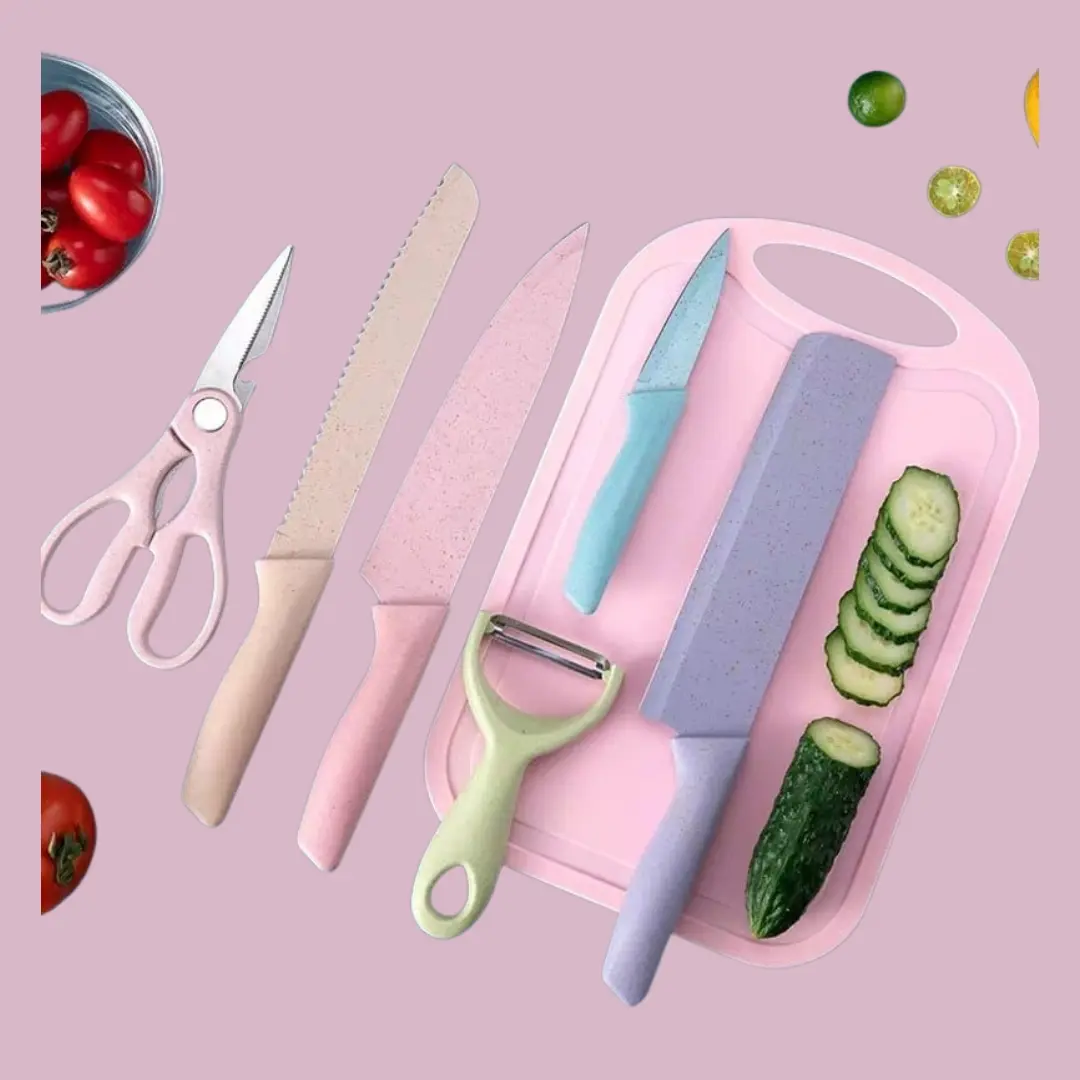 Set Pisau Dapur Premium 6 in 1 yang Kuat dan Tajam