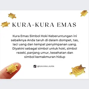 Savana Shop - Miniatur Kura Warna Emas Hoki Sukses