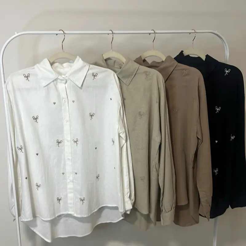 KAEDE COLLARED RIBBON SHIRT
