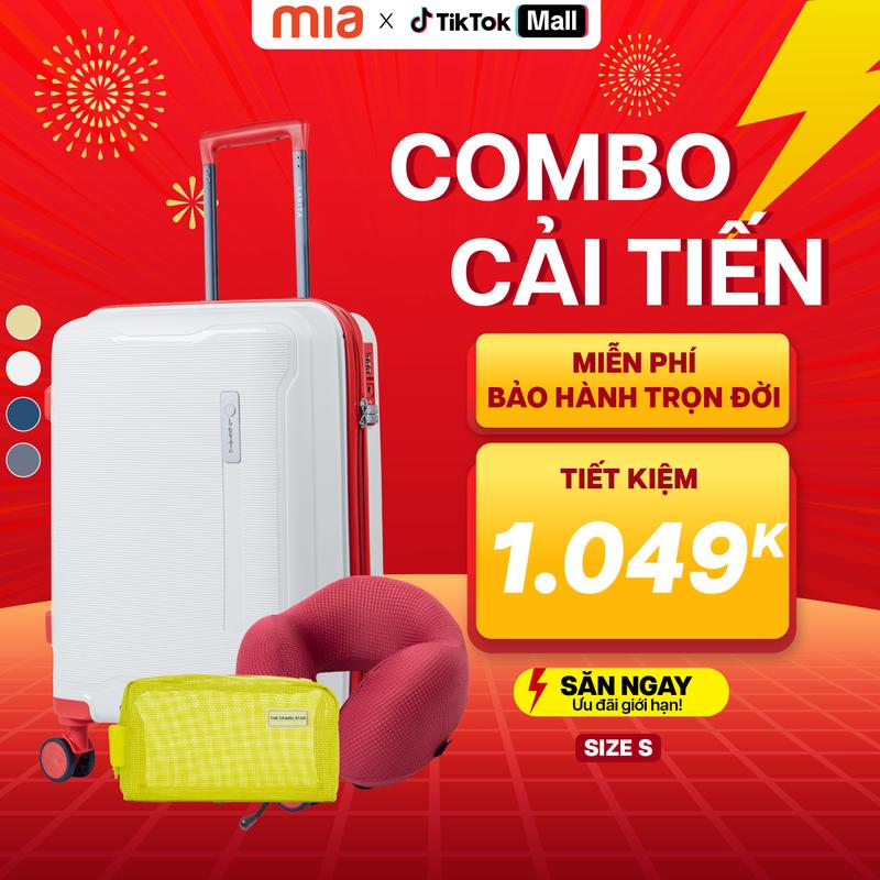   COMBO CẢI TIẾN  Vali Omi xách tay + gối cổ cao cấp + Túi mỹ phẩm. Tiết kiệm lên đến 1 triệu. Đẳng cấp nằm ở lựa chọn - MIA 