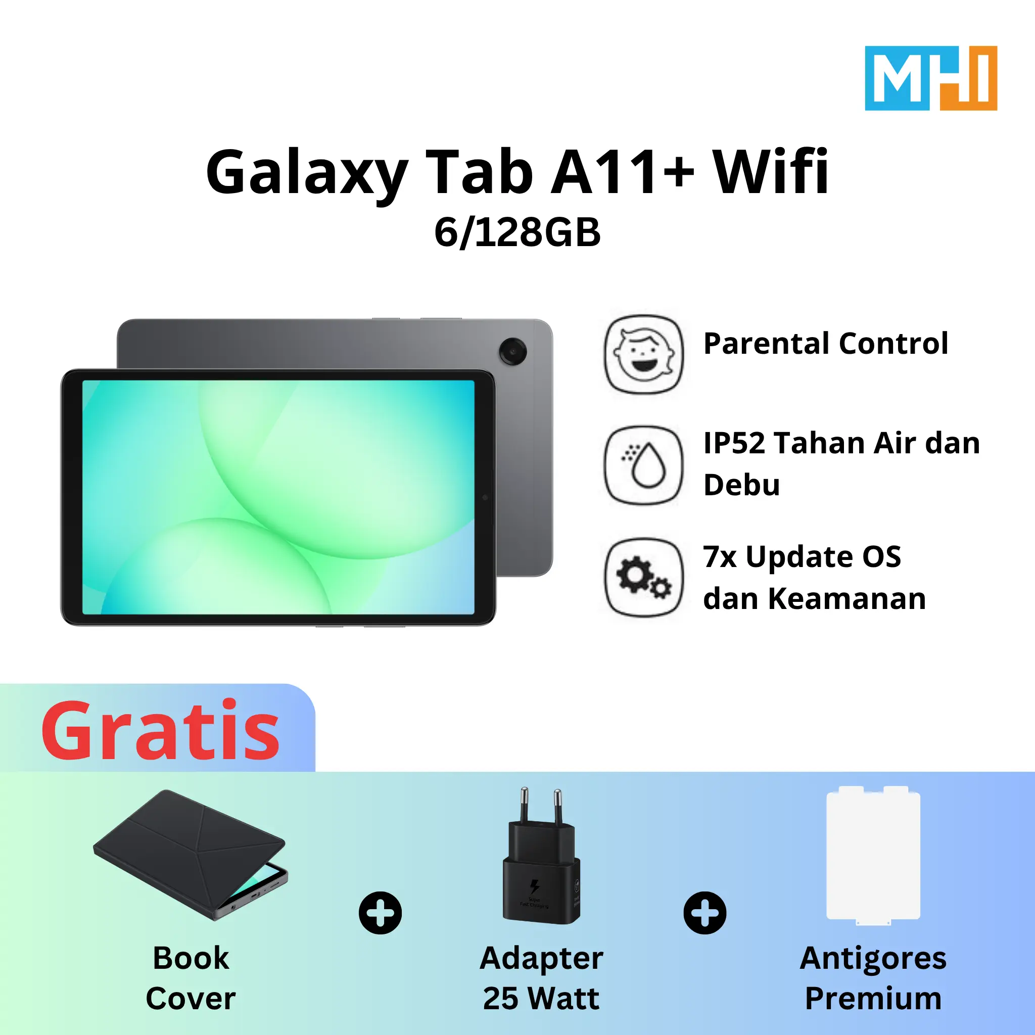 Samsung Galaxy Tab A11 4/64GB dan Tab A11 Plus 6/128GB, Original, Garansi Resmi