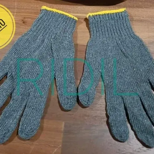 sarung tangan safety 1lusin/12pasang rajut abu B4/5 standart