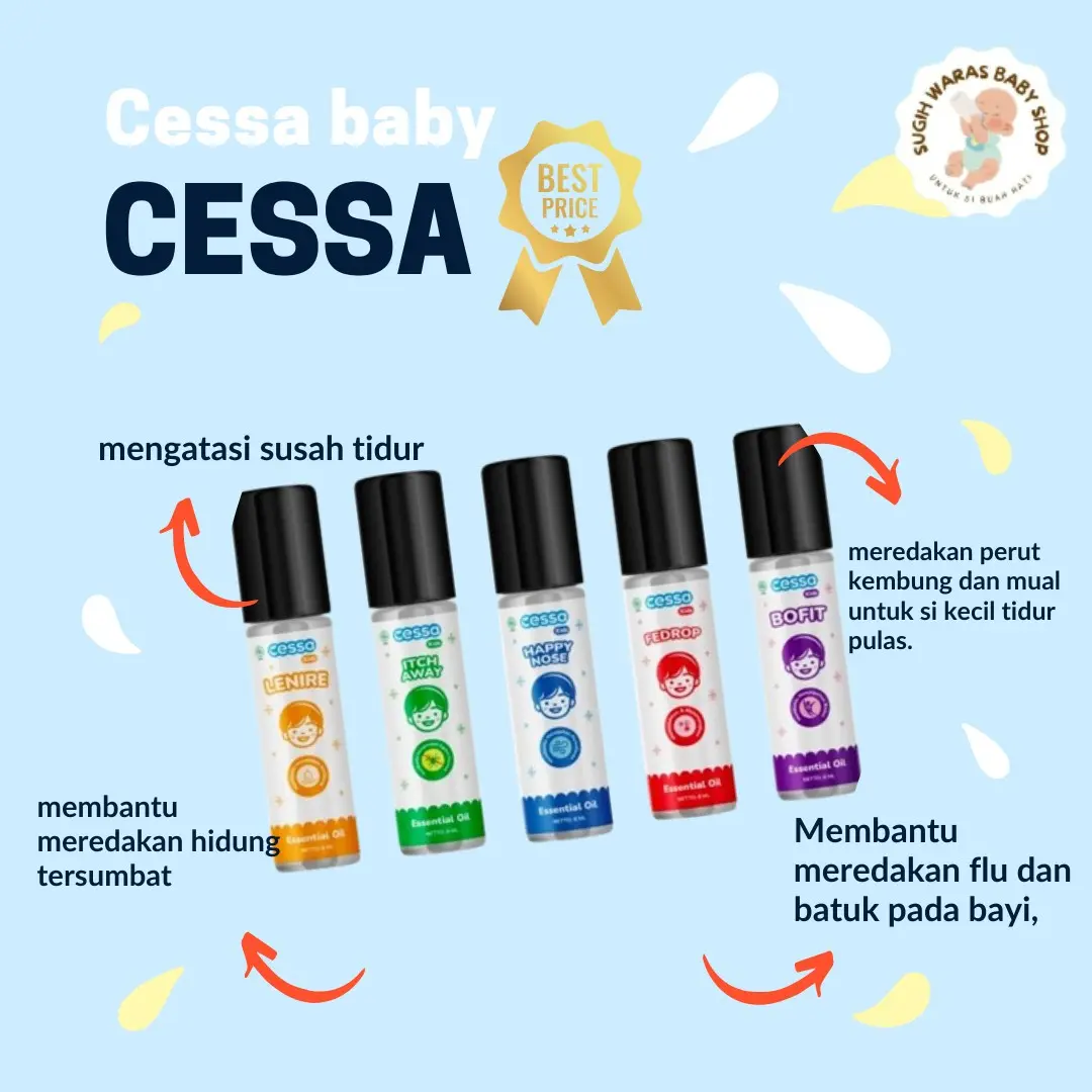 CESSA BABY Harga termurah,Cessa ROLL ON perlindungan si kecil untuk mengatasi demam dll