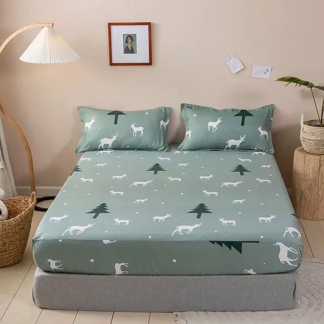 Brushed Fitted Sheet Elastic Band Home Strap Bedding High-End Luxury Mattress Cover Bedsheet No Pillowcase Simple Multi Size Bed 6