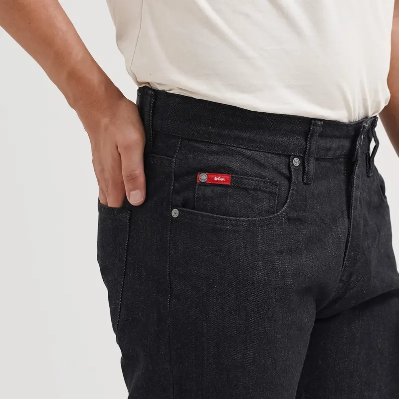 Lee Cooper Straight Fit Jeans Harry Rinse Black Rustic 2