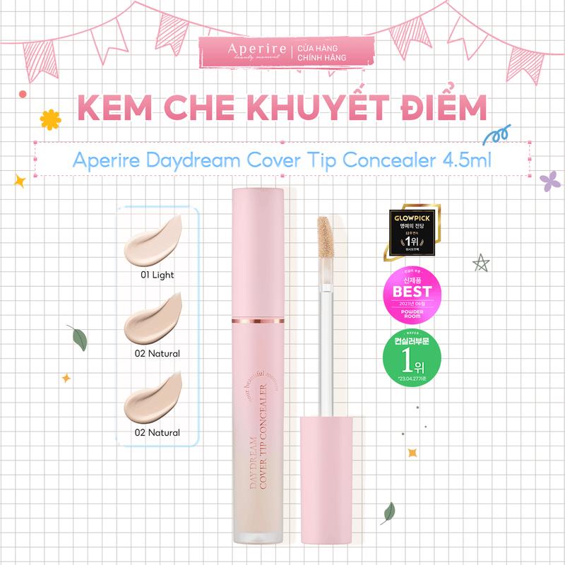 Kem che khuyết điểm Aperire Daydream Cover Tip Concealer 4.5ml