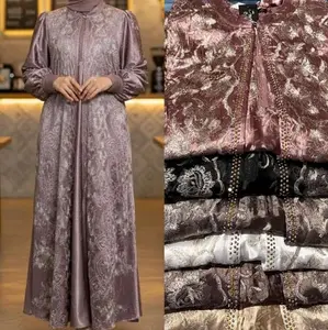 Dress Abiyan Layer Sutra Premium Payet Mewah Gamis Muslim Wanita