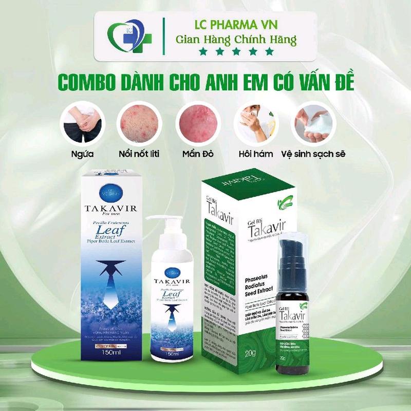  COMBO GEL BÔI TAKAVIR VÀ DUNG DỊCH VỆ SINH TAKAVIR MEN   150ml dạng gel đặc    hỗ trợ các vấn đề như ngứa nổi nốt liti mẩn đỏ mụn rộp  ngứa hai mé.p cả nam và nữ   đóng gói kỹ che tên  xà  phòng Dưỡng Da Body Dưỡng Body Dưỡng Body #vesinhnam 