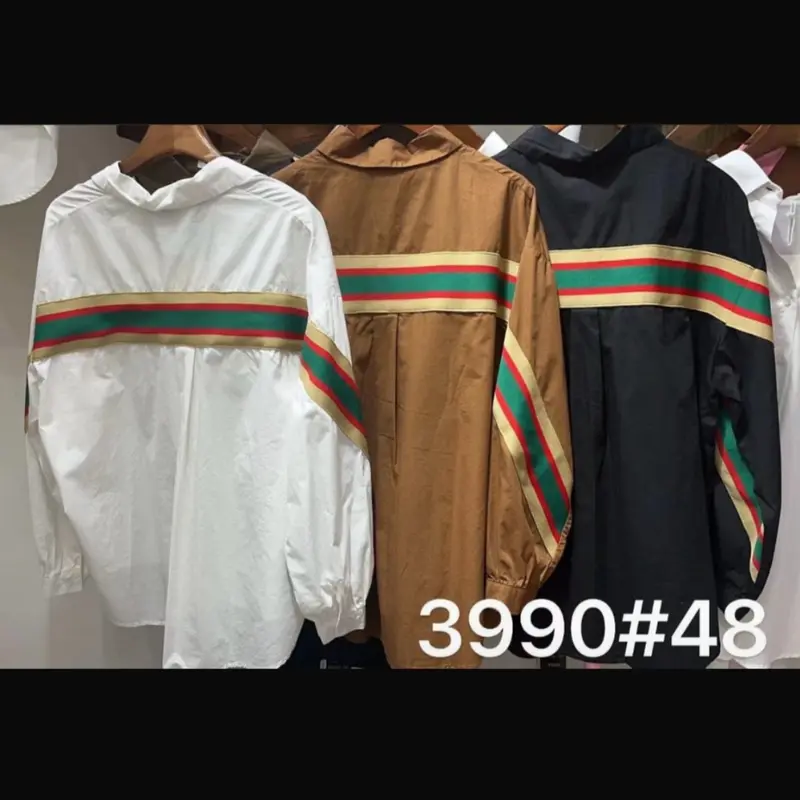 Kemeja BKK motif polos kombinasi stripe 2