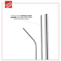 Gambar Sedotan Stainless/Set Sedotan Komplit-RESTOMART -(0818169) (0818159) - putih dari Restomart Kitchen Solution Kota Administrasi Jakarta Pusat 5 Tokopedia