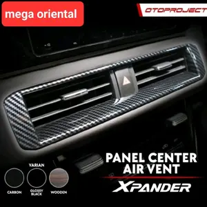 Otoproject - Panel Cover Center Vent AC New Xpander 2022-2026 - Carbon / Black Piano / Wood