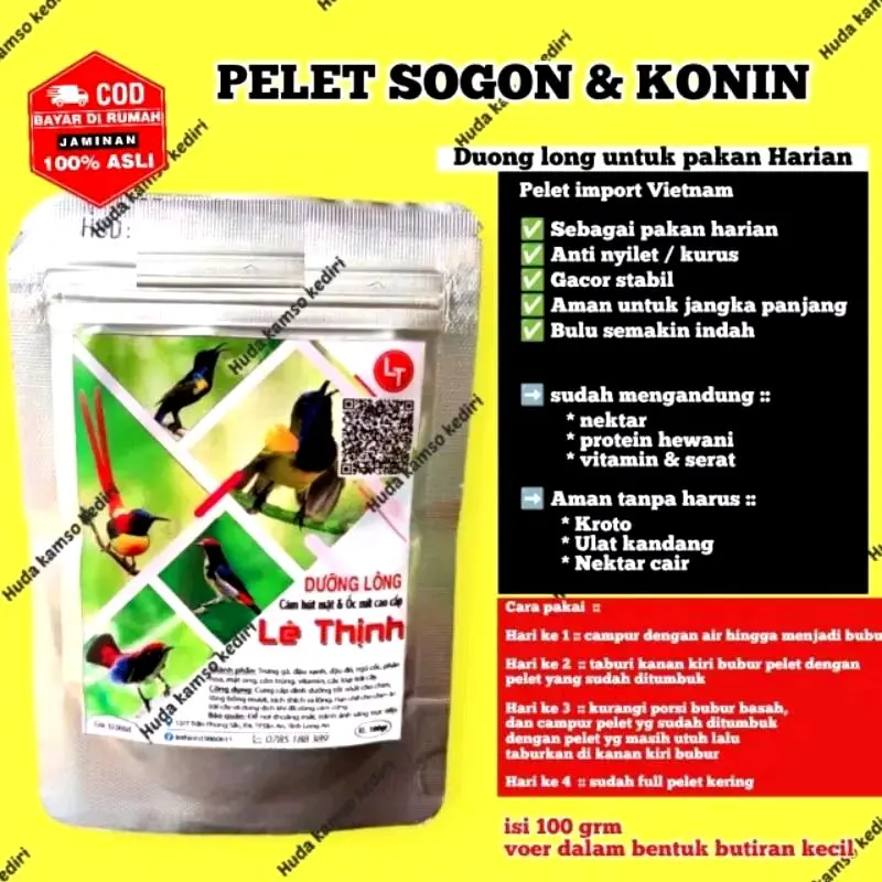 LE THINH + PELET SOGON + PELET LE THINh + VOER SOGON + VOER LE THINh + PAKAN KONIN + PAKA LN  SOGON KONIN + NEKTAR + NEKTAR KERING + PELET VIETNAM + PELET KOLIBRI + PAKAN HARIAN KOLIBRI & SOGON 0