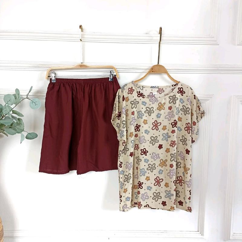 ONE SET GEMOY/SET CELANA PENDEK/SET RAYON/BAJU RUMAHAN Setelan 6