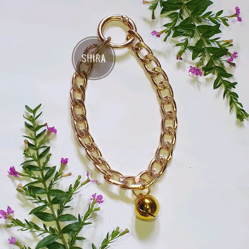 Kalung Kucing Rantai Emas Premium Lonceng 1 0