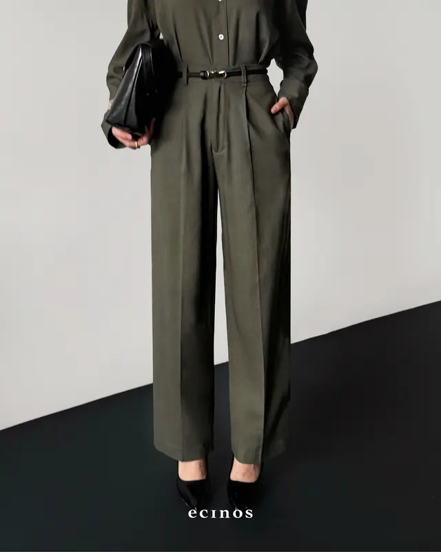 ECINOS - Agape Linen Trousers 2.0 | Celana Wanita | Celana Panjang Highwaist 0