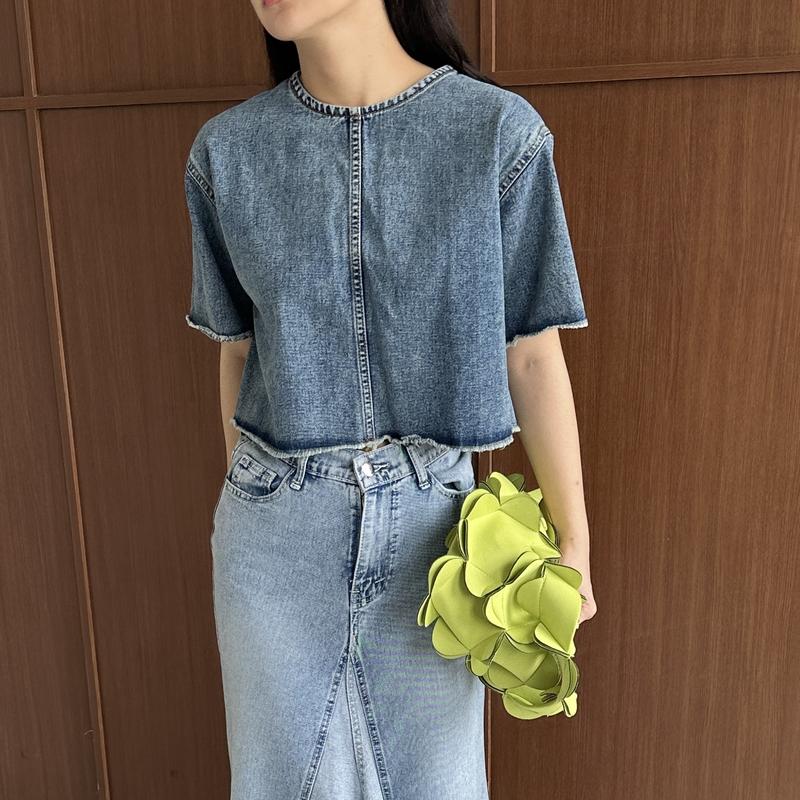 CLARYN  - Noeir Top - 2 Ways Jeans Top 1