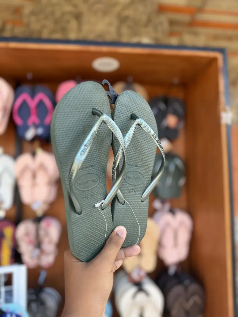 sandal havaianas basic original sandal wanita hijau 3536