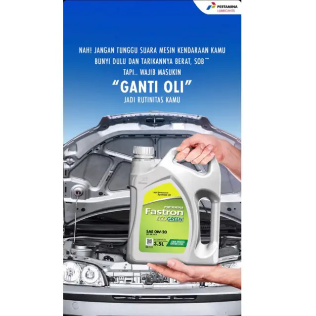 Oli Fastron EcoGreen SAE 0W-20 3,5 Liter - Pelumas Mesin Bensin Terbaru dengan Teknologi Synthetic untuk Mobil LCGC 7