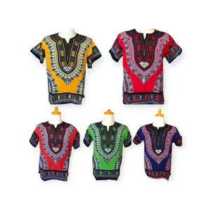 paket hemat 5 pcs TERLARIS BAJU KAOS DASHIKI BAJU PRIA WANITA Lembut Nyaman Santai Katun Bali Motif Etnik Atasan Dewasa