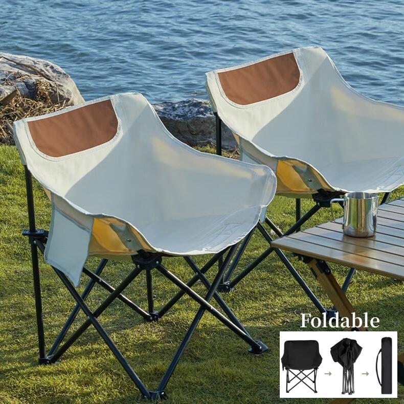 Product Introduction of Portable Camping Folding Chair Heavy Duty Oversized Outdoor Chair Foldable Camp Chair with Side Pocket With Carry Bag 7