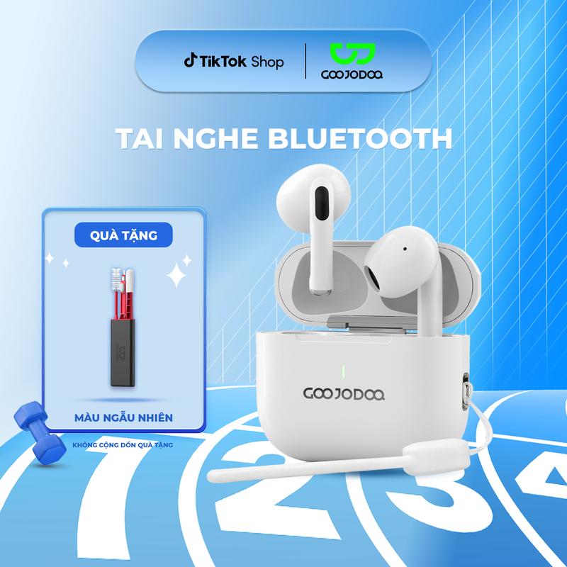 [GOOJODOQ*ĐQ LIVE] Tai nghe Bluetooth tặng bộ vệ sinh đa năng, thế hệ thứ 6 tai nghe không dây thể thao bán trong tai giảm tiếng ồn chất lượng cao dành cho nam và nữ. Chất lượng âm thanh  HIFI phổ biến cho mọi điện thoại di động Earphone