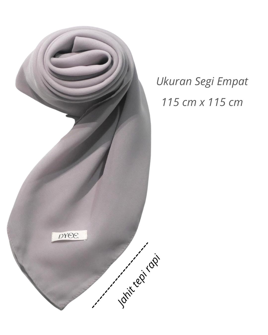 Dyee Hijab Plain Square Premium Double Hycon - Hijab Pollycotton Premium Jahit Tepi / Hijab Segi Empat Anti Letoy [BLUE]