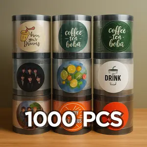 Plastik LID Cup Sealer Plastik Segel Cup Polos dan Gambar 1000pcs Terlaris