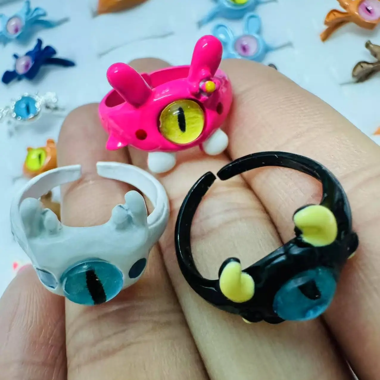 Animal shape cartoon style ring (adjustable size) model toys