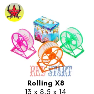 RED START KINCIR ROLLING HAMSTER X8 - Mainan Olahraga Jogging Wheel Lari Bola Roda Putar Hamster Sweet