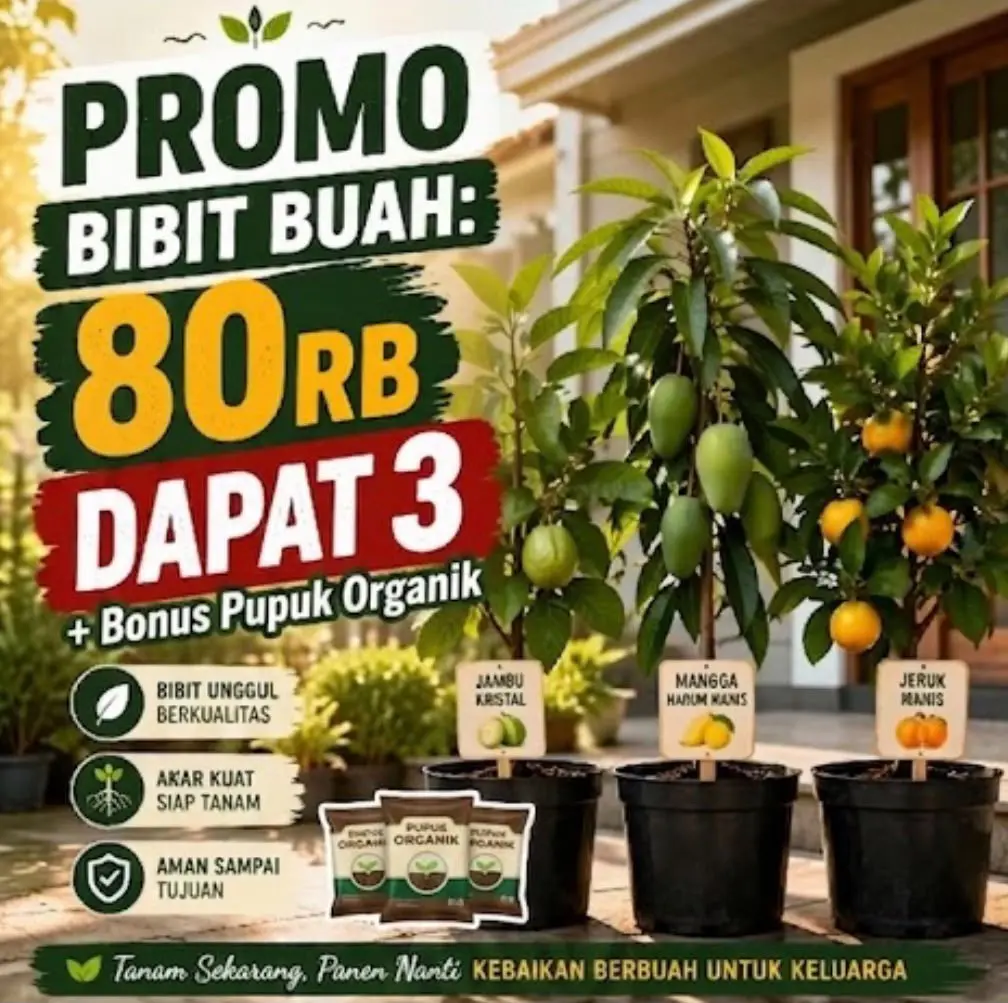Paket bibit tanaman 80 rb dapat 3