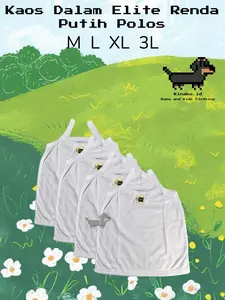 GROSIR 12 PCS Kaos Dalam Renda Anak Perempuan Warna Soft Pastel Putih Polos