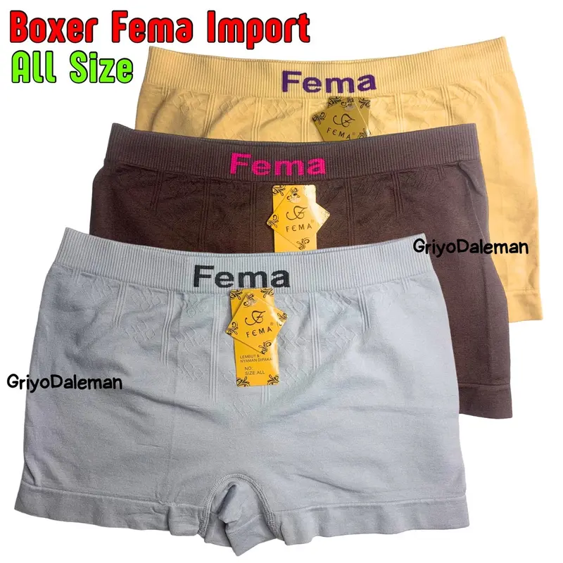 12 Pcs CD Celana Dalam Boxer Wanita Dema Rajut Premium 5
