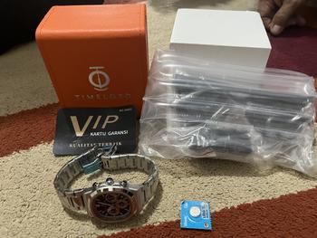 Product Review of TIMELORD 2090 Jam Tangan Pria Crono Aktif fitur lengkap Watches Stainless Steel Anti Air dengan Kaca Kristal Safir from u**9 2