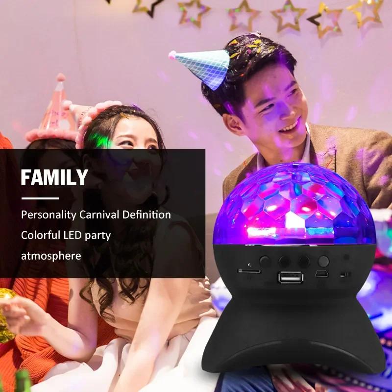 Product Introduction of Rechargeable Bluetooth LED Crystal Magic Ball Speaker Disco DJ Stage Light MP3 Player Disco Party KTV Bar Light lampu klip klip lampu led hiasan bilik tidu 11