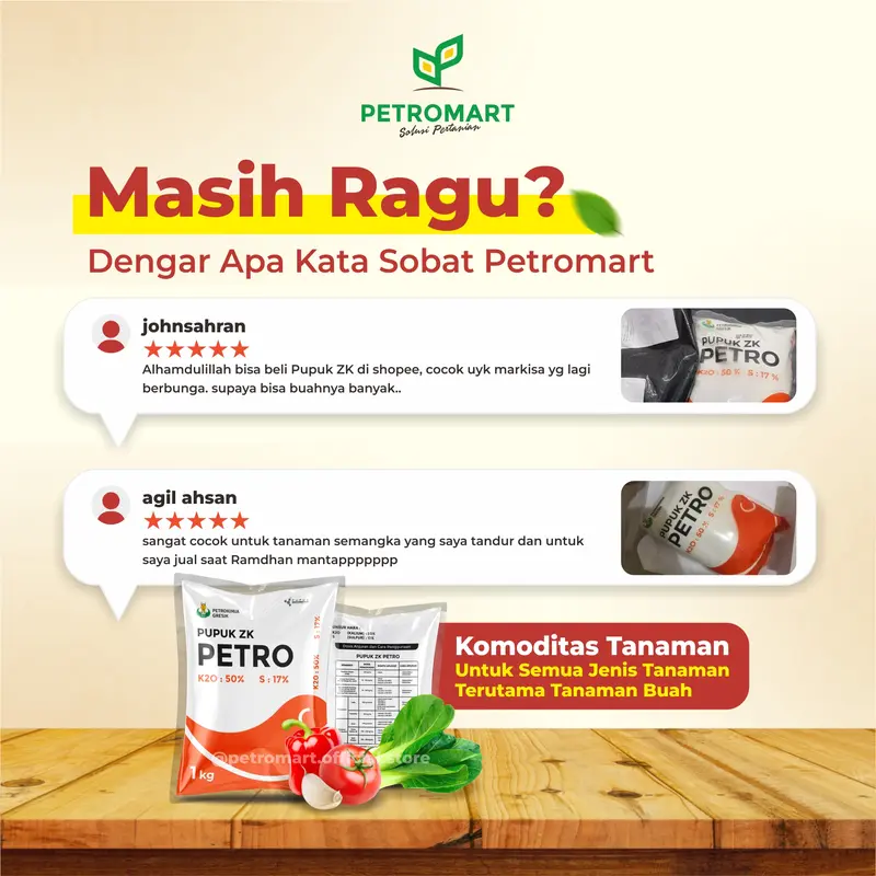 Pupuk ZK | Meningkatkan Kualitas Buah dan Panen | Kemasan 1 Kg | PETROMART OFFICIAL STORE 3